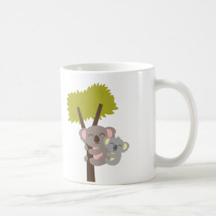 Baby umarmt Mama-Koala-Bärn-personalisierte Tasse