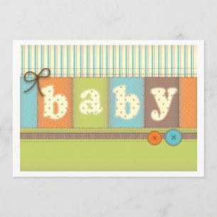 Baby-umfassende niedliche einladung