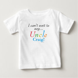 Baby Uncle Personalisiert Name Fun Säugling Shirt