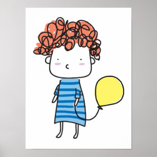 Baby und Ballon Poster