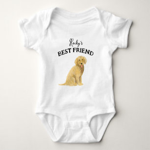 Baby und flauschiger Freund, beste Freunde Strampler