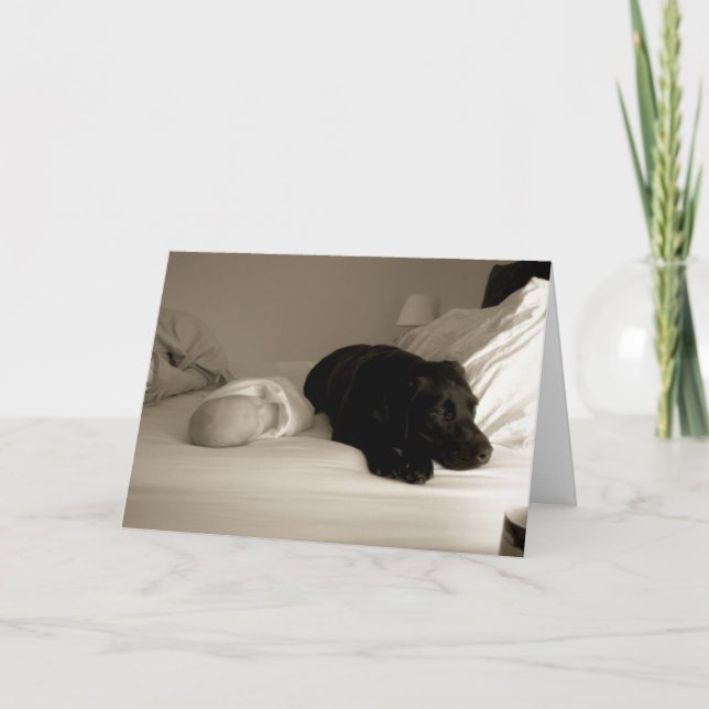 Baby und Hund Karte (Vorderseite)