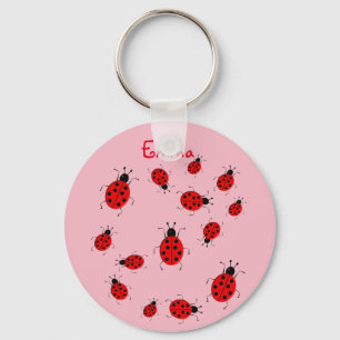 Baby und Kinder, niedliche Ladybugs, personalisier Schlüsselanhänger