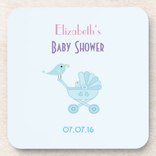 Baby- und Mommy Bluebirds Babydusche Getränkeuntersetzer