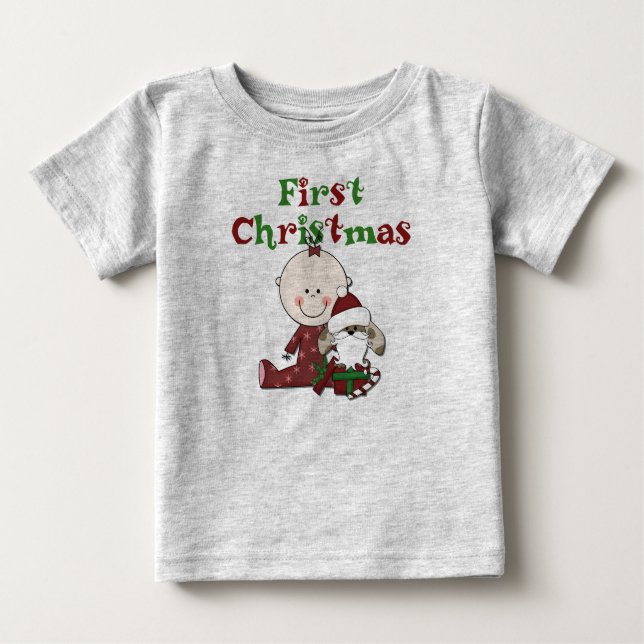 Baby- und Santa-Dog-T - Shirt (Vorderseite)