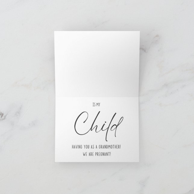 Baby- und Schwangerschaftsankündigungskarte für Gr Dankeskarte (Innenseite)