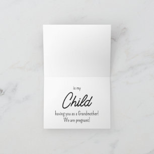 Baby- und Schwangerschaftsankündigungskarte für Gr Einladung