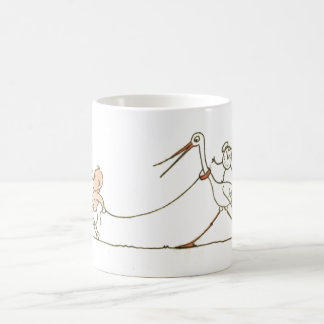 Baby und Storch Tasse