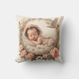 Baby und Vögel Kissen