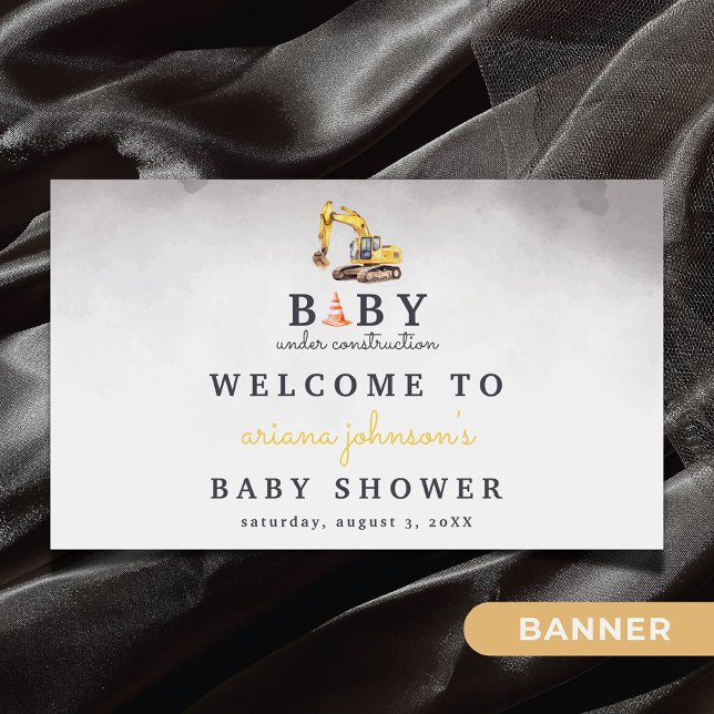 Baby under Construction Baby Dusche Begrüßungsgart Banner (Von Creator hochgeladen)