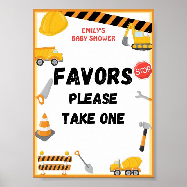 Baby Under Construction Baby Shooting Game-Zeichen Poster (Vorne)
