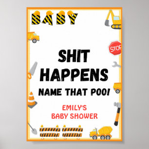Baby Under Construction Baby Shooting Game-Zeichen Poster