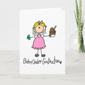 Baby Under Construction Card Karte