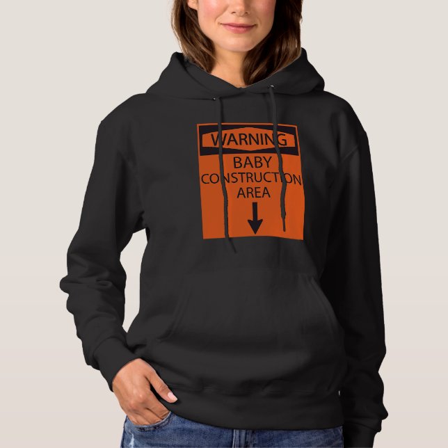 Baby Under Construction  Cute  Saying Hoodie (Vorderseite)