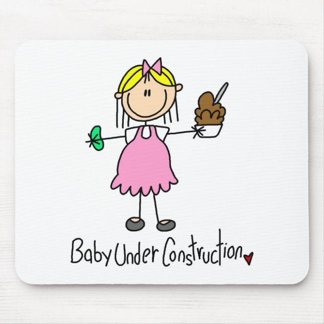 Baby Under Construction Mauspad (Vorne)
