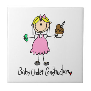 Baby Under Construction T-Shirts und Geschenke Fliese