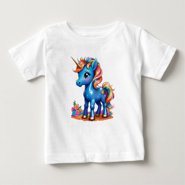 Baby Unicorn Baby T-shirt (Vorderseite)
