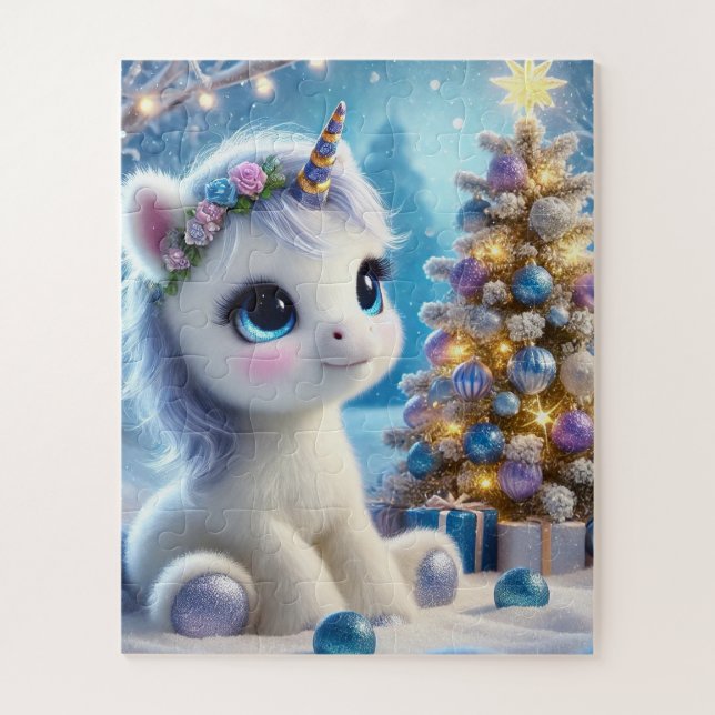 Baby Unicorn Christmas Puzzle (Vertikal)