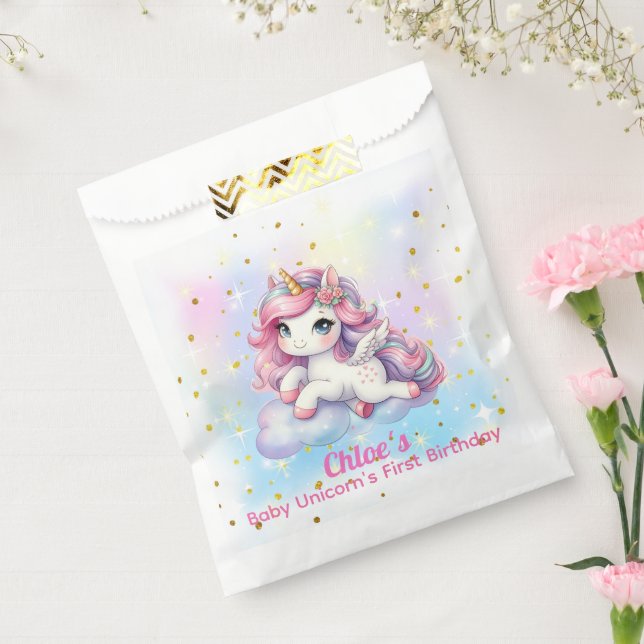 Baby Unicorn Favor Bags Geschenktütchen (Versiegelt)