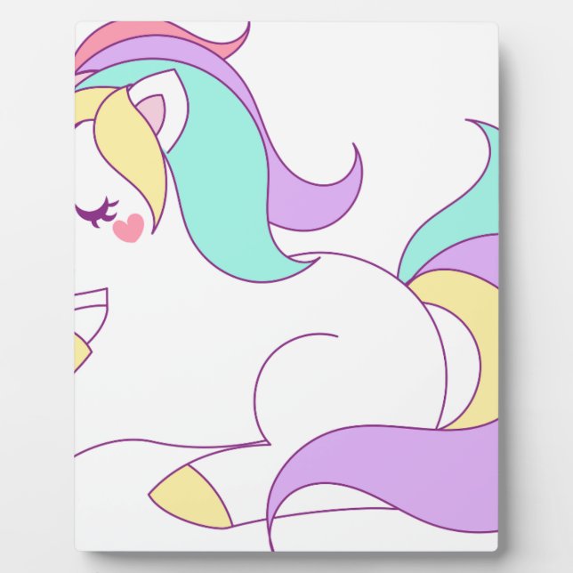 Baby Unicorn Fotoplatte (Vorderseite)