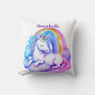 Baby Unicorn Girls Personalisiert Kissen