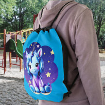 Baby Unicorn in PJ's Drawstring-Rucksack
