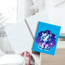 Baby Unicorn in PJ's SpiralNotebook