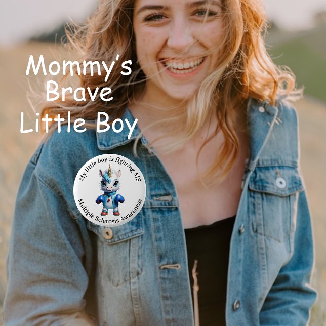 Baby Unicorn, Junge, Kid Multiple Sklerose Button (Von Creator hochgeladen)