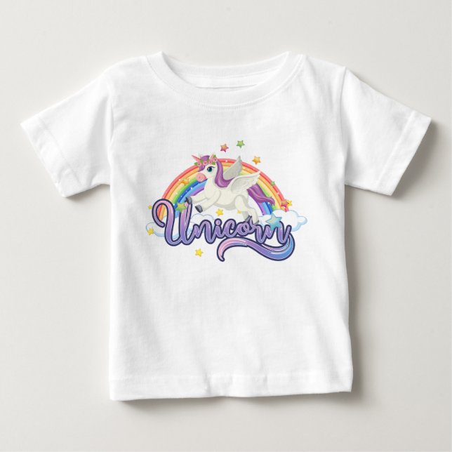 Baby Unicorn Rainbow Shirt (Vorderseite)