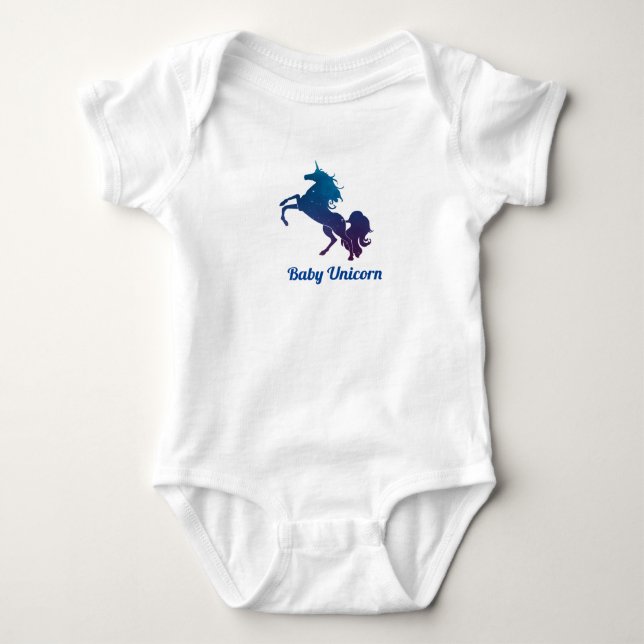 Baby Unicorn Strampler (Vorderseite)