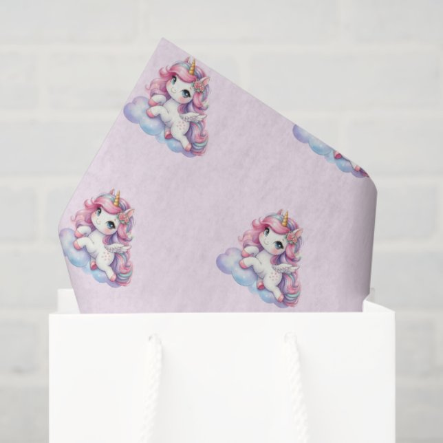 Baby Unicorn Tissue Paper Seidenpapier (Geschenk Tasche)