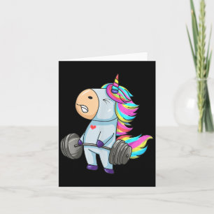 Baby Unicorn Weight Lifting Fitness Motivation Arb Karte