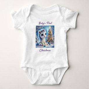 Baby Unicorns erste Weihnacht Strampler