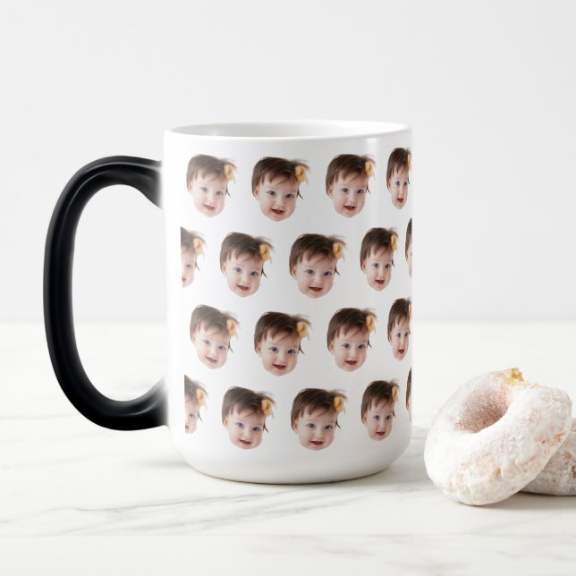 Baby unsere Hunde Ihr Mann's Face Funny Geschenk I Verwandlungstasse (Mit Donut)