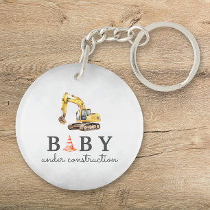 Baby unter Baukinderdusche Schlüsselanhänger