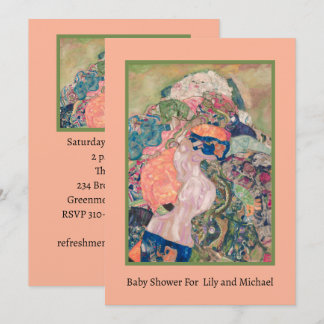 Baby unter bunten Quilts/ Baby-Einladung
