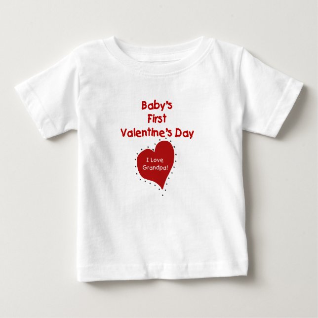 Baby Valentine I Liebe Opa T - Shirt (Vorderseite)