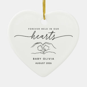 Baby-Verlust-Gedenkherz-Ornament Keramik Ornament