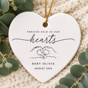 Baby-Verlust-Gedenkherz-Ornament Keramik Ornament