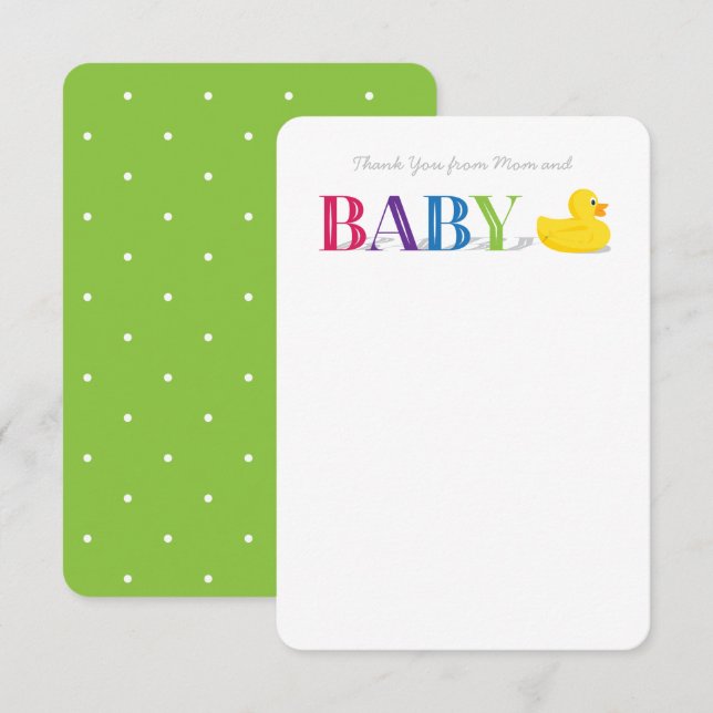 Baby Vielen Dank, dass Sie Mitteilungskarten Gumbe (Vorne/Hinten)