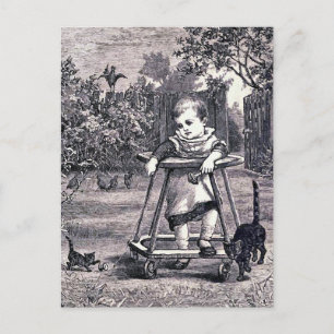 "Baby" Vintage Buchillustration Postkarte