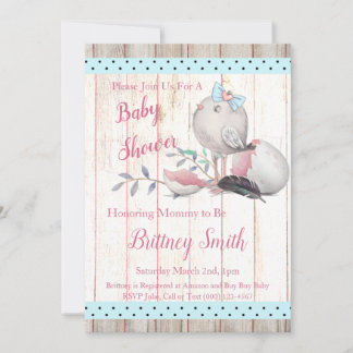 Baby-Vogel, Baby-Shower-Party-Einladung Einladung