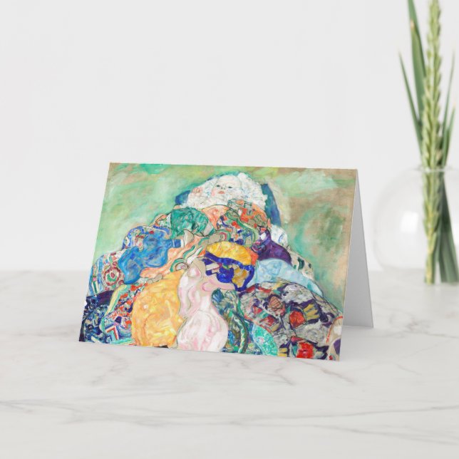Baby von Gustav Klimt Malerei Karte (Vorderseite)