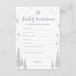 Baby-Vorhersagekarte - Winter-Baby-Party-Spiel Hinweiskarte