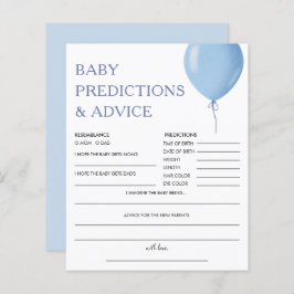 Baby-Vorhersagen | Blue Balloon Boy Baby Dusche