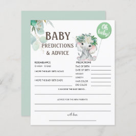 Baby-Vorhersagen | Elephant Green Balloon Game