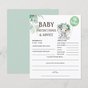 Baby-Vorhersagen Elephant Green Balloon Game