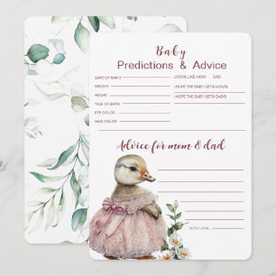 Baby-Vorhersagen & Ratgeberkarte Baby Shower Spi Einladung