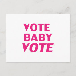 "Baby-Vote abstimmen" heißen Rosa, Magenta, Fuchsi Postkarte