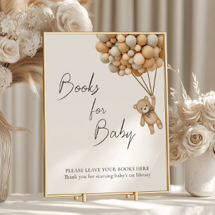 Baby Wait Balloon Baby Showbücher für Baby Poster